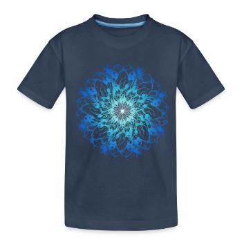 Ozean Mandala - Kinder Premium Bio T-Shirt - Navy - Vorne