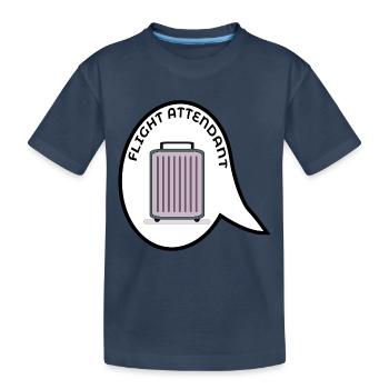 VALISE D’HÔTESSE DE L’AIR - T-shirt bio Premium Enfant - bleu marine - Devant