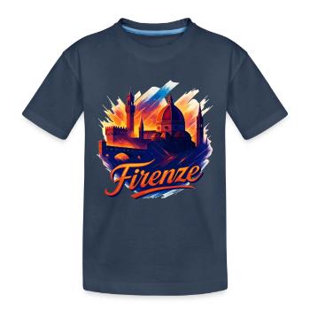 Florence Florence Ville Italie Silhouette Cadeau - T-shirt bio Premium Enfant - bleu marine - Devant