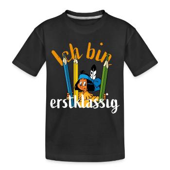 Yakari Je suis de première classe - T-shirt bio Premium Enfant - noir - Devant