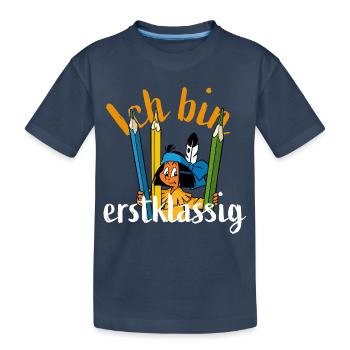 Yakari Ich Bin Erstklassig - Kinder Premium Bio T-Shirt - Navy - Vorne