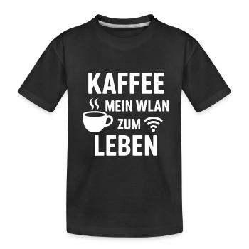 Café Wi-Fi en direct - T-shirt bio Premium Enfant - noir - Devant