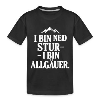 Allgäu dialect pride - Kids' Premium Organic T-Shirt - black - Front
