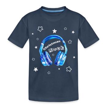 Christmas Rock - casque sympa - T-shirt bio Premium Enfant - bleu marine - Devant