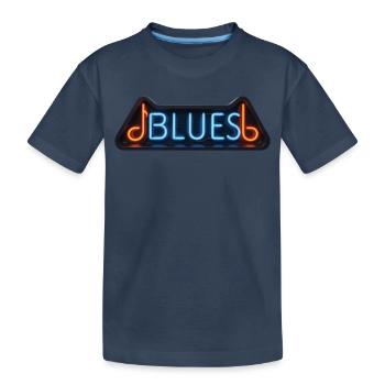 BLUES NEON - sound vision - T-shirt bio Premium Enfant - bleu marine - Devant