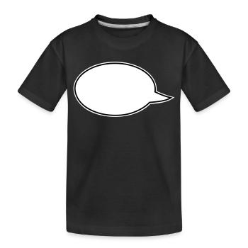 Sprechblasen Comic links - Kinder Premium Bio T-Shirt - Schwarz - Vorne