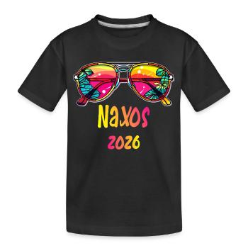 Naxos 2026 Tropical Sunglasses - Kids' Premium Organic T-Shirt - black - Front