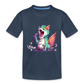 Dragon Star chantant - T-shirt bio Premium Enfant - bleu marine - Devant