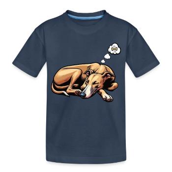 Whippet Greyhound Whippets Greyhound Owner - Kids' Premium Organic T-Shirt - navy - Front