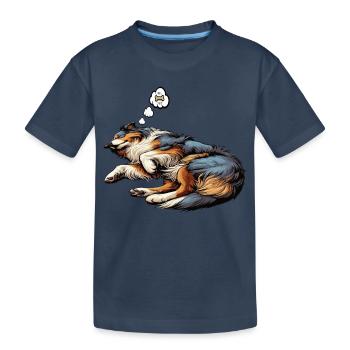 Berger australien Aussie Aussie Propriétaires Aussies - T-shirt bio Premium Enfant - bleu marine - Devant