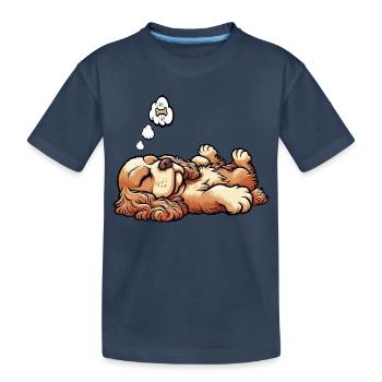 Cocker Spaniel Cockerhund Cocker Spaniel Besitzer - Kinder Premium Bio T-Shirt - Navy - Vorne