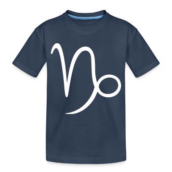 Sternzeichen Steinbock - Kinder Premium Bio T-Shirt - Navy - Vorne