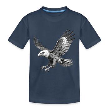 Aigle volant, Graphique - T-shirt bio Premium Enfant - bleu marine - Devant