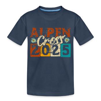 Alpen Cross 2025 - Cycling Hiking Routes - Kids' Premium Organic T-Shirt - navy - Front