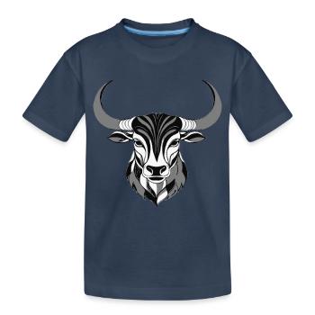 Taurus - Zodiac Sign Motive - Kinder Premium Bio T-Shirt - Navy - Vorne