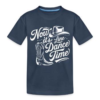 Danse en ligne Temps Temps pour danser Danse en ligne - T-shirt bio Premium Enfant - bleu marine - Devant