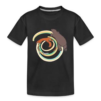 Spiralen Tiere - Kinder Premium Bio T-Shirt - Schwarz - Vorne