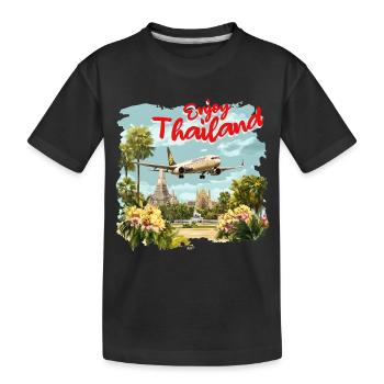 Enjoy Thailand - Kids' Premium Organic T-Shirt - black - Front