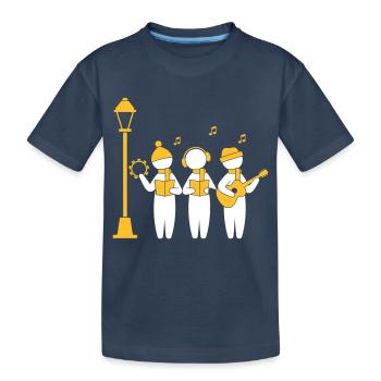 Chor Singen Weihnachten - Kinder Premium Bio T-Shirt - Navy - Vorne