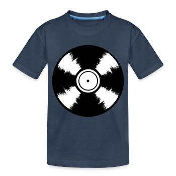 Vinyle - vinyle - musique - rétro - oldschool-DJ - T-shirt bio Premium Enfant - bleu marine - Devant