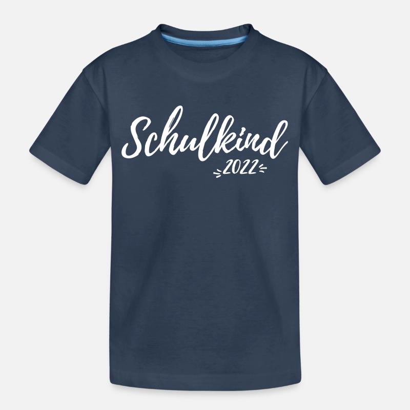 Schulkind 2022 - Einschulung - Kinder Premium Bio T-Shirt - Navy