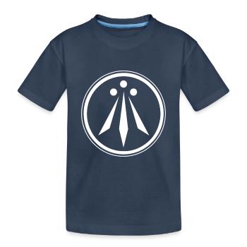 Awen blau - Kinder Premium Bio T-Shirt - Navy - Vorne
