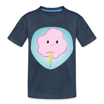 Joyeuse barbe à papa - Cadeau - Idée cadeau - T-shirt bio Premium Enfant - bleu marine - Devant