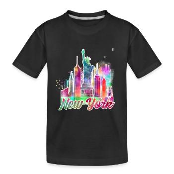 New York J - Kinder Premium Bio T-Shirt - Schwarz - Vorne