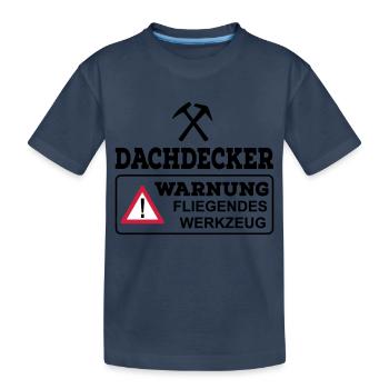 roofer - Kids' Premium Organic T-Shirt - navy - Front