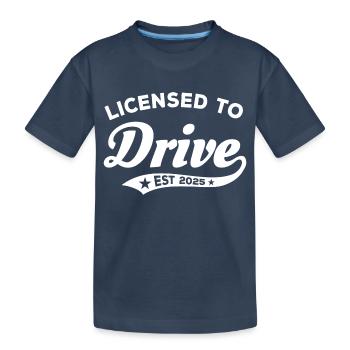 Lizenz zum Fahren - Führerschein bestanden 2025 - Kinder Premium Bio T-Shirt - Navy - Vorne