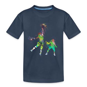 basketballerin,basketball,graffiti - T-shirt bio Premium Enfant - bleu marine - Devant
