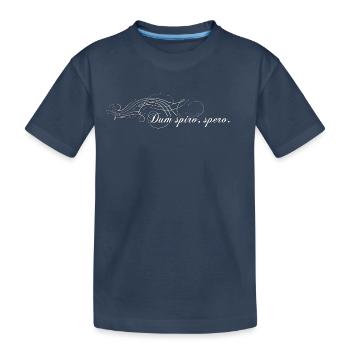 Dum spiro spero - Tant que je respire, j’espère - T-shirt bio Premium Enfant - bleu marine - Devant