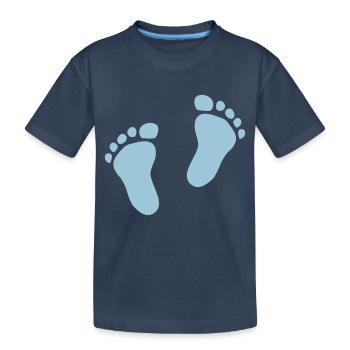 Bébé - pieds - T-shirt bio Premium Enfant - bleu marine - Devant