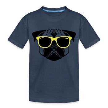 Roquet Mama Papa roquets Chiens meilleur ami - T-shirt bio Premium Enfant - bleu marine - Devant