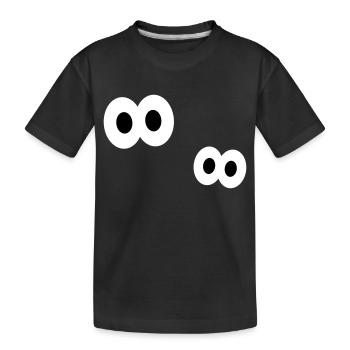 eyes - Kids' Premium Organic T-Shirt - black - Front
