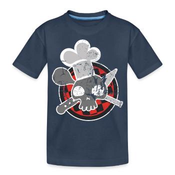 skull of the cook (used look) - Kinder Premium Bio T-Shirt - Navy - Vorne