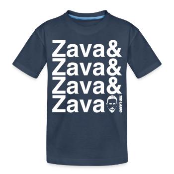 Ted Lasso Écriture Zava En Blanc - T-shirt bio Premium Enfant - bleu marine - Devant