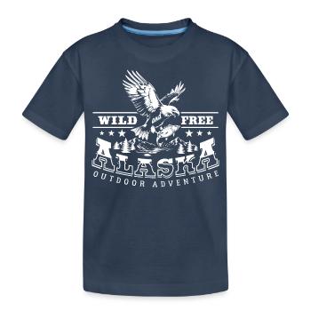 Sauvage et libre - Alaska Outdoor Adventure - T-shirt bio Premium Enfant - bleu marine - Devant
