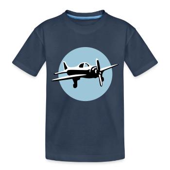 wings_of_steel_b_3c - Kids' Premium Organic T-Shirt - navy - Front