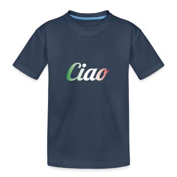 Bonjour - la vraie marque italienne - T-shirt bio Premium Enfant - bleu marine - Devant