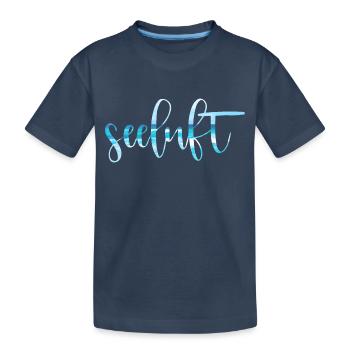 Typographie de l'air marin - T-shirt bio Premium Enfant - bleu marine - Devant