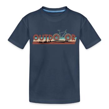 Mountainbike OUTDOOR - Kinder Premium Bio T-Shirt - Navy - Vorne