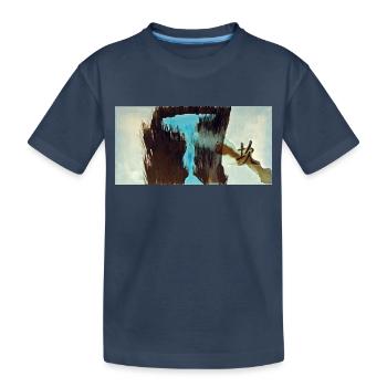 I Ching (Kun - La détresse) - T-shirt bio Premium Enfant - bleu marine - Devant