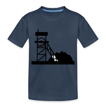 Kohle Bergwerk Mine Geschenkidee Arbeit Hobby - Kinder Premium Bio T-Shirt - Navy - Vorne