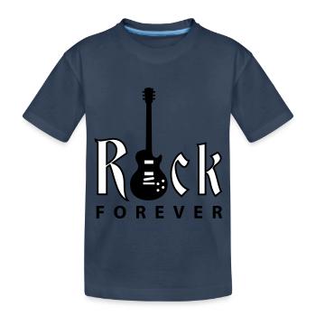 rock_gitarre_d_01_2c - Kids' Premium Organic T-Shirt - navy - Front