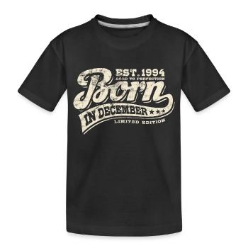 Born in December 1994 - Geburtstag - Geschenk - Kinder Premium Bio T-Shirt - Schwarz - Vorne