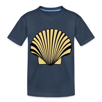 coquille saint jaques coquillage de Compostelle - T-shirt bio Premium Enfant - bleu marine - Devant