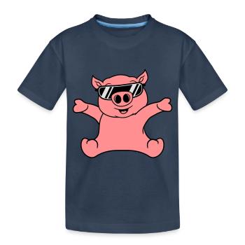 cool lunettes de soleil assis sympathique petit en - T-shirt bio Premium Enfant - bleu marine - Devant