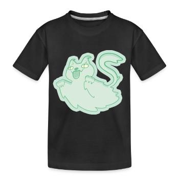 Ghost Kitty - Kids' Premium Organic T-Shirt - black - Front