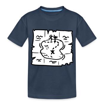 Pirate map - T-shirt bio Premium Enfant - bleu marine - Devant